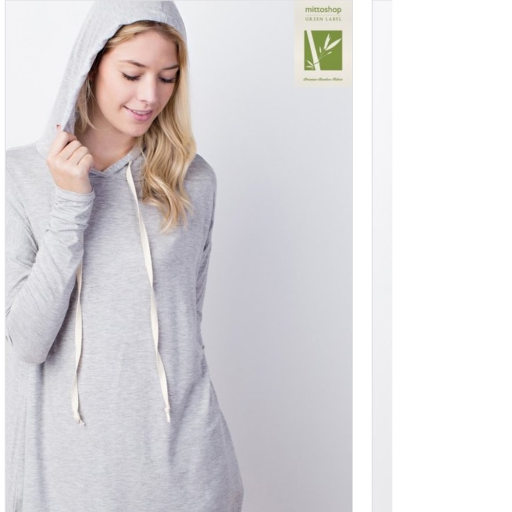 ✨LAST 2 H. GREY Bamboo Pocket long sleeve Hoodie - Picture 2 of 7